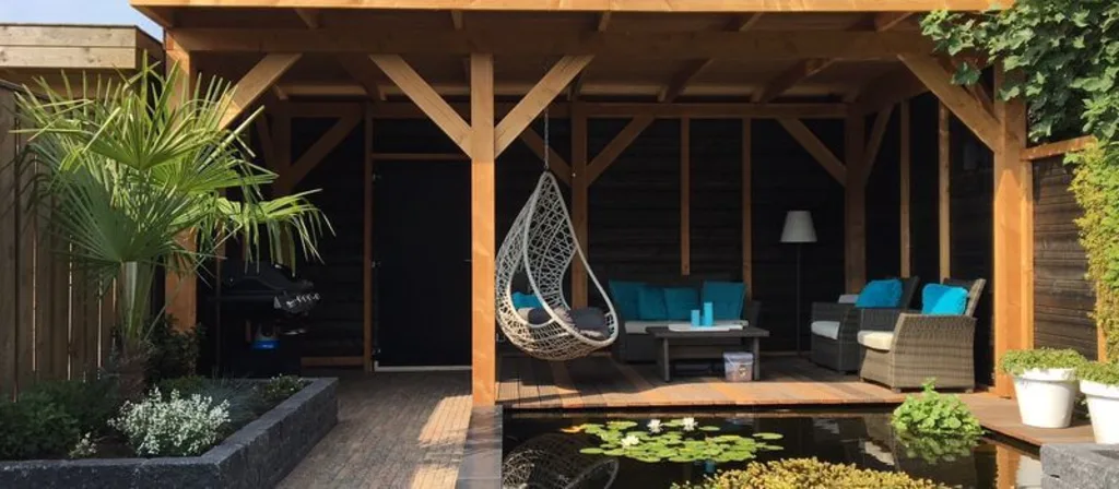 Overkapping tuin inrichting