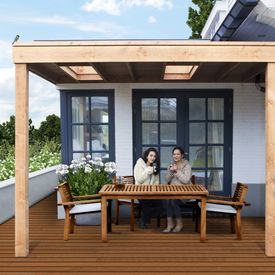 aanbouw veranda douglas hout