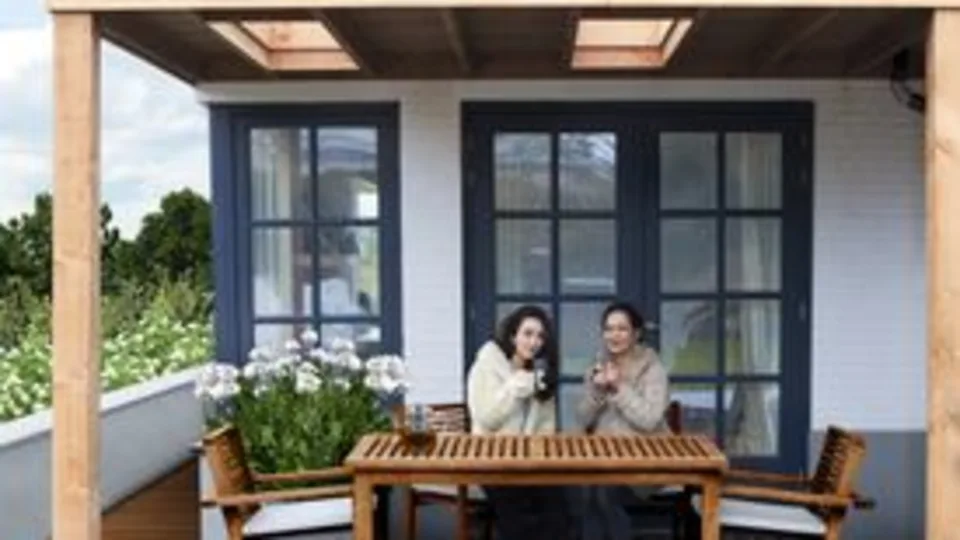 aanbouw veranda douglas hout