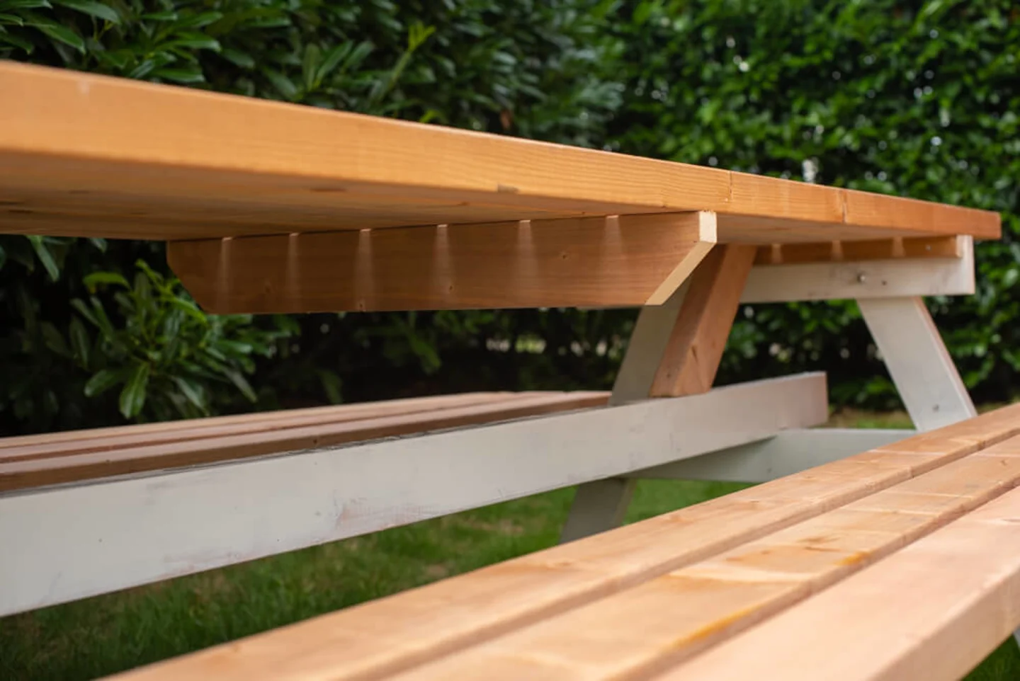 Balken Red Class gebruiken voor picknickbank