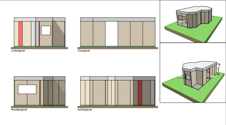 CLT houten tuinkantoor