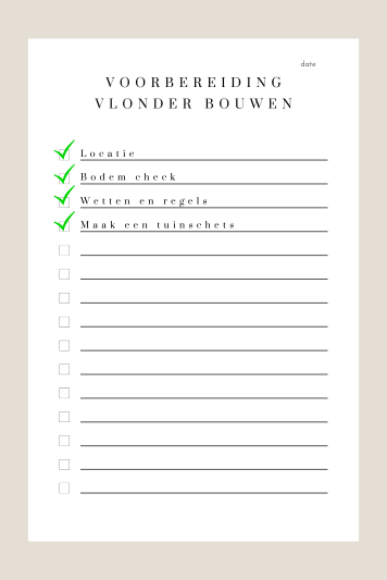HTB vlonder voorbereiding