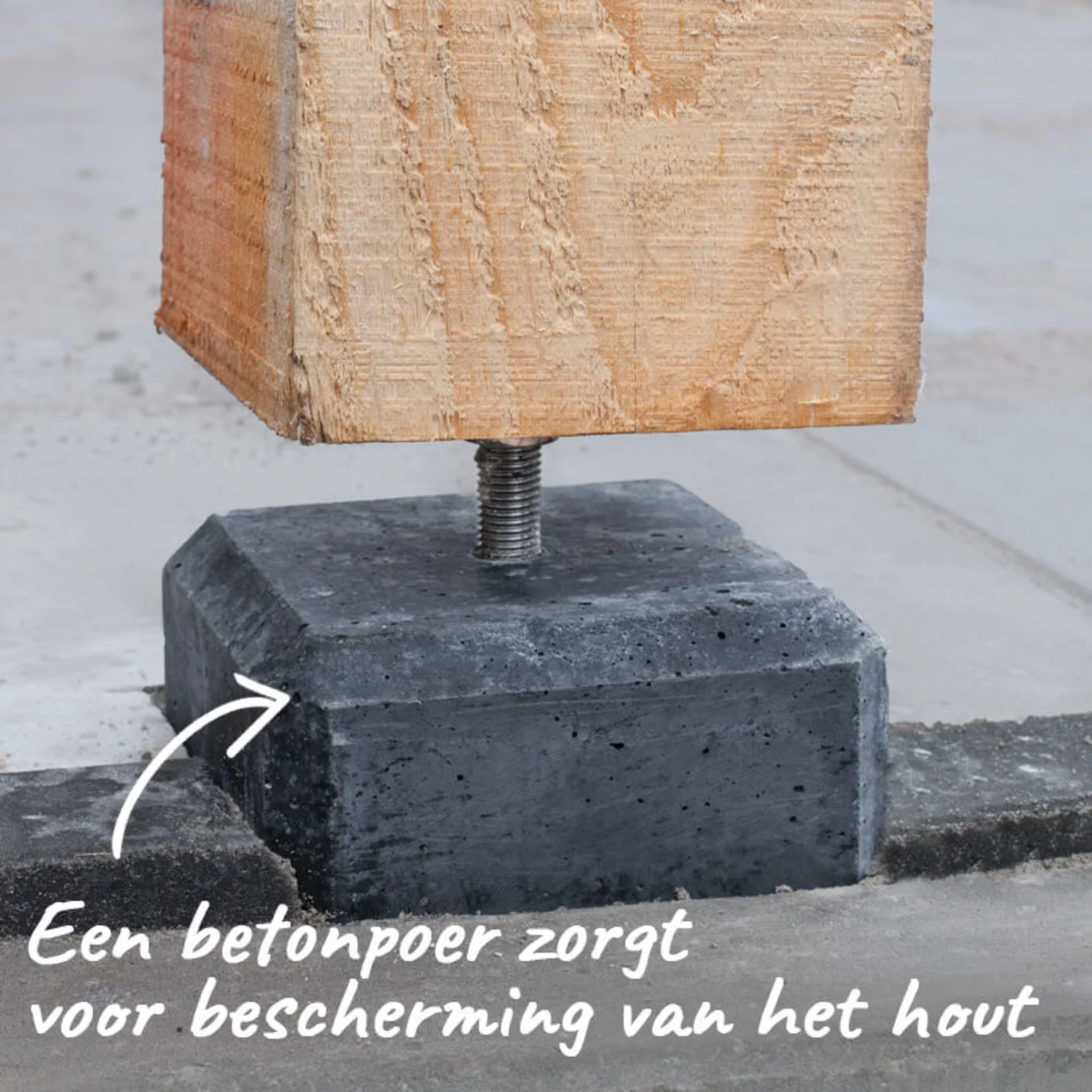 Betonpoer overkapping