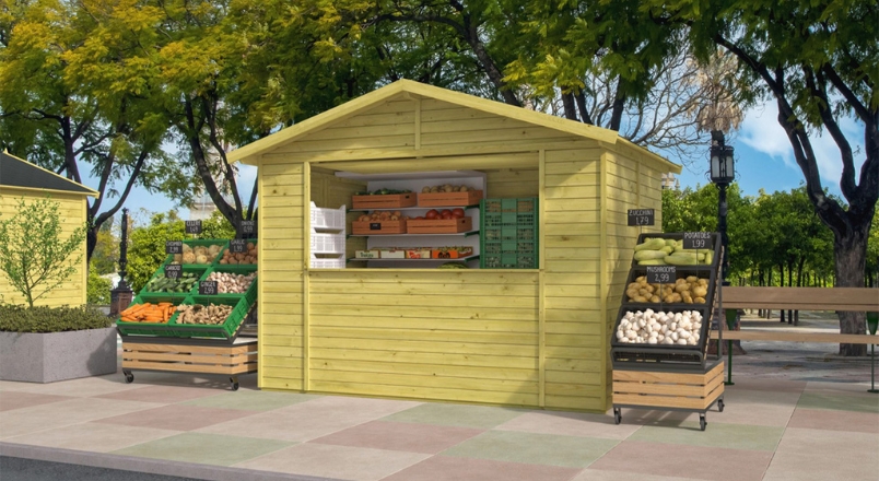 Wooden Kiosks Side 2