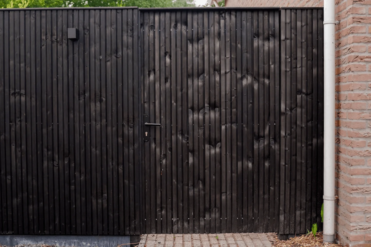 Schutting deur met deens rabat triple blokprofiel