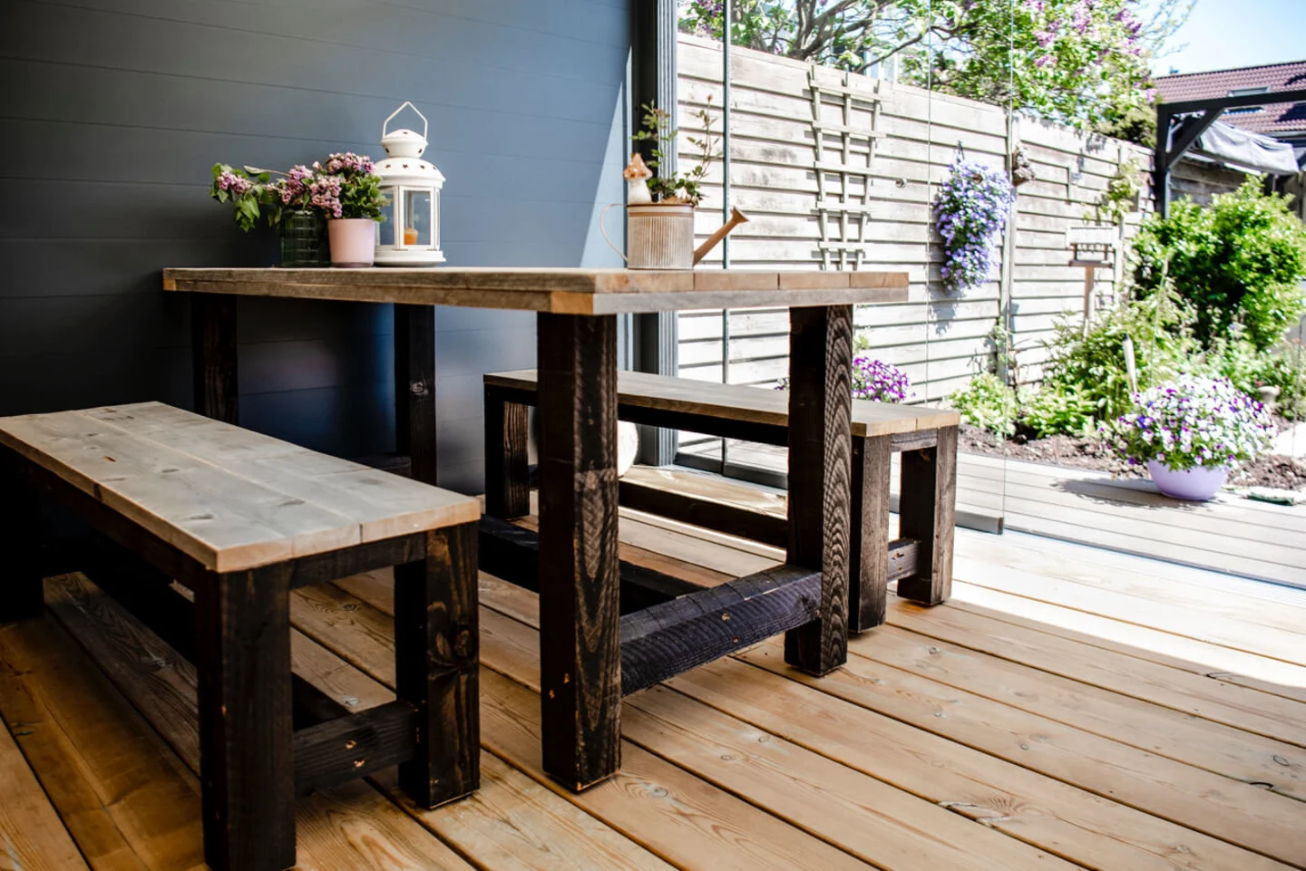 Steigerhout Eettafel Kloostermodel Klantfoto