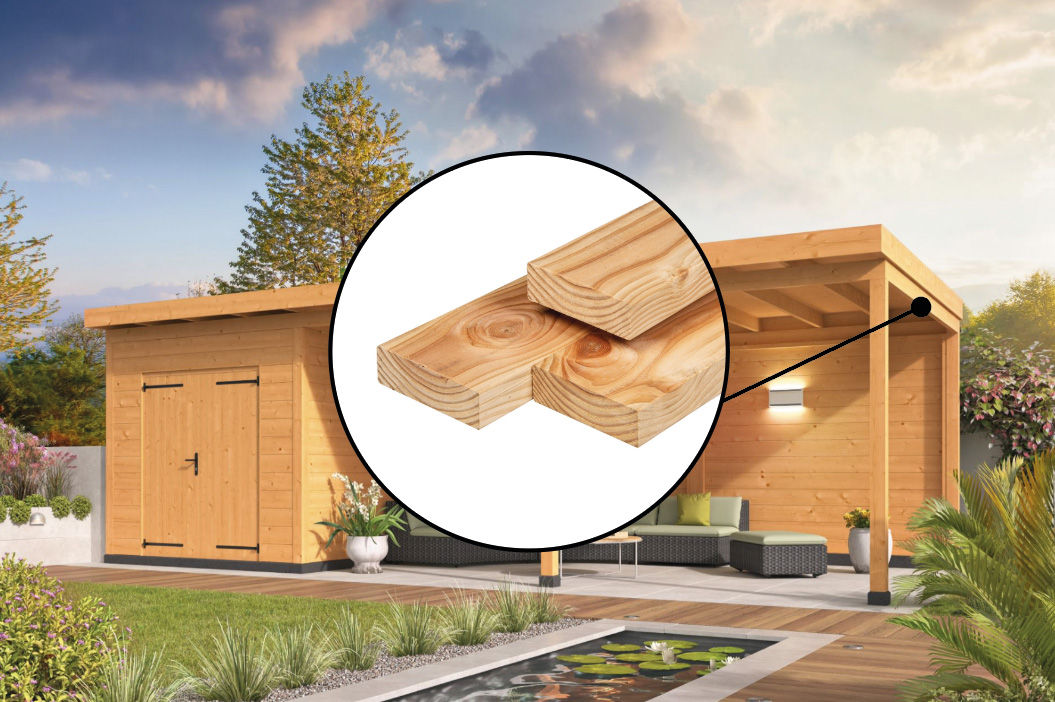 Balken voor overkapping