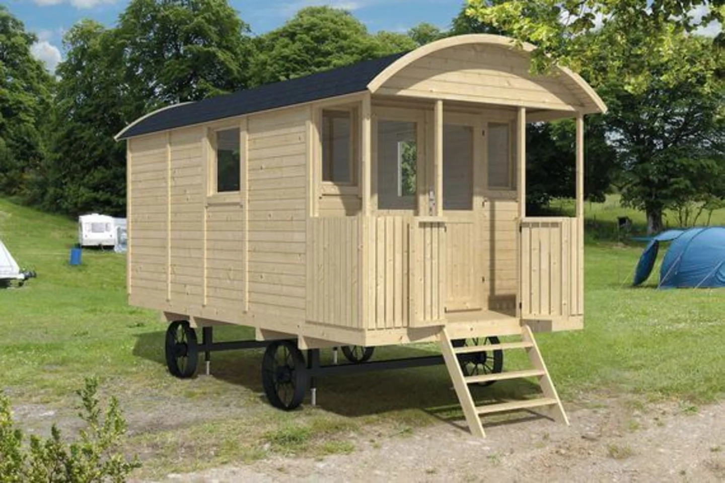 houten pipowagen