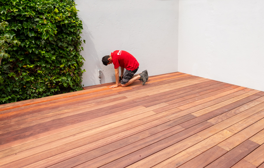 Montage vlonder padouk