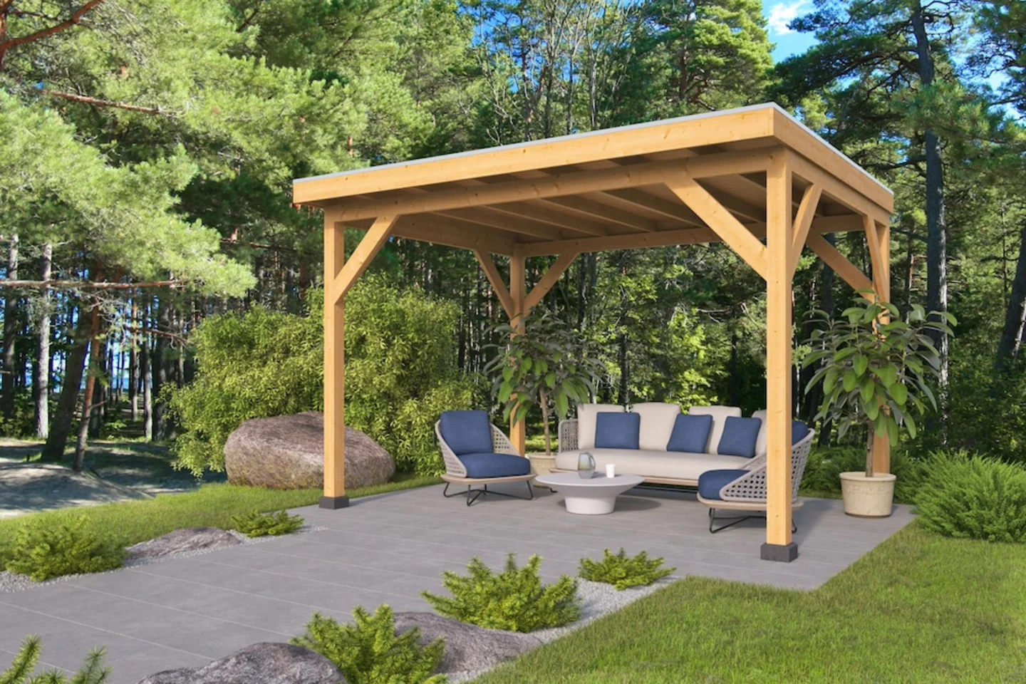 zoute diy flat roof gazebo