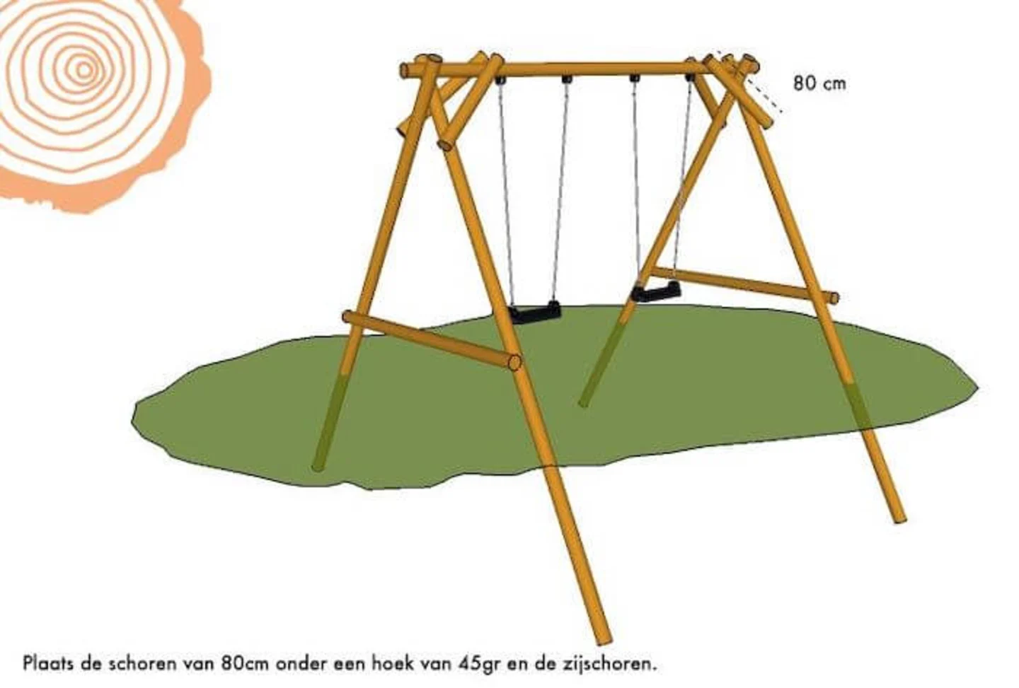 houten schommel schoren