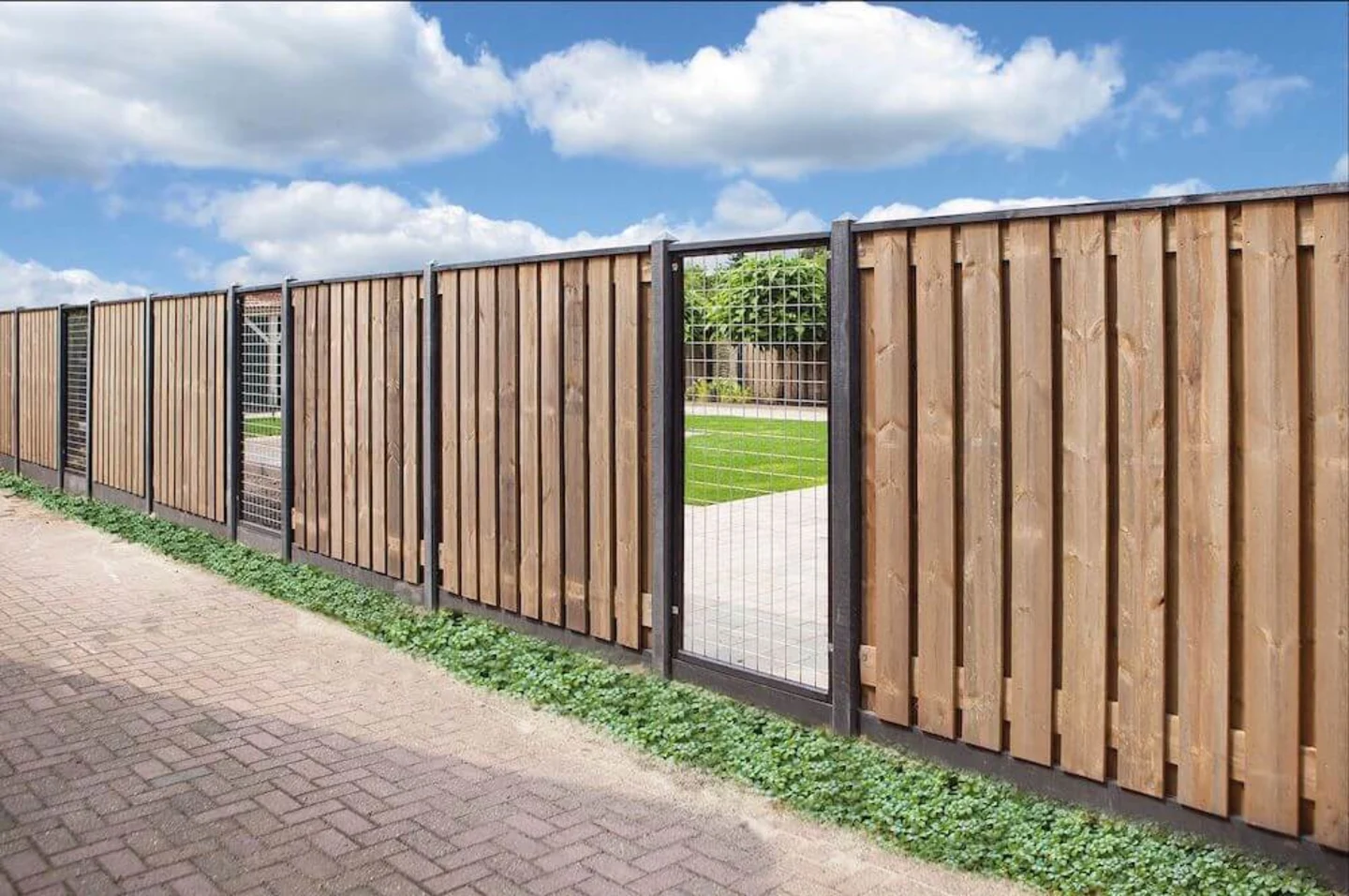 betonpalen met trellis