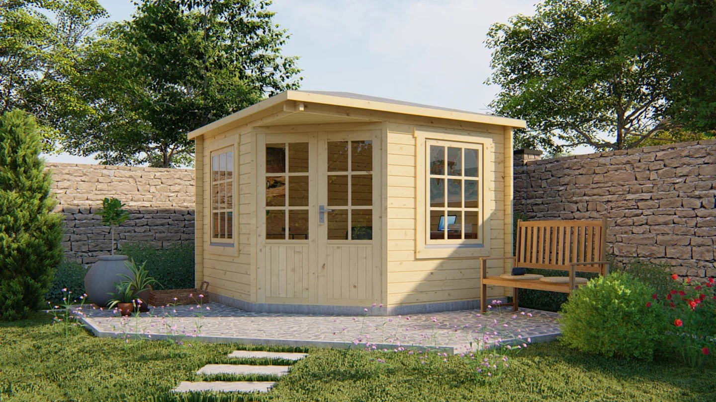 emma corner log cabin