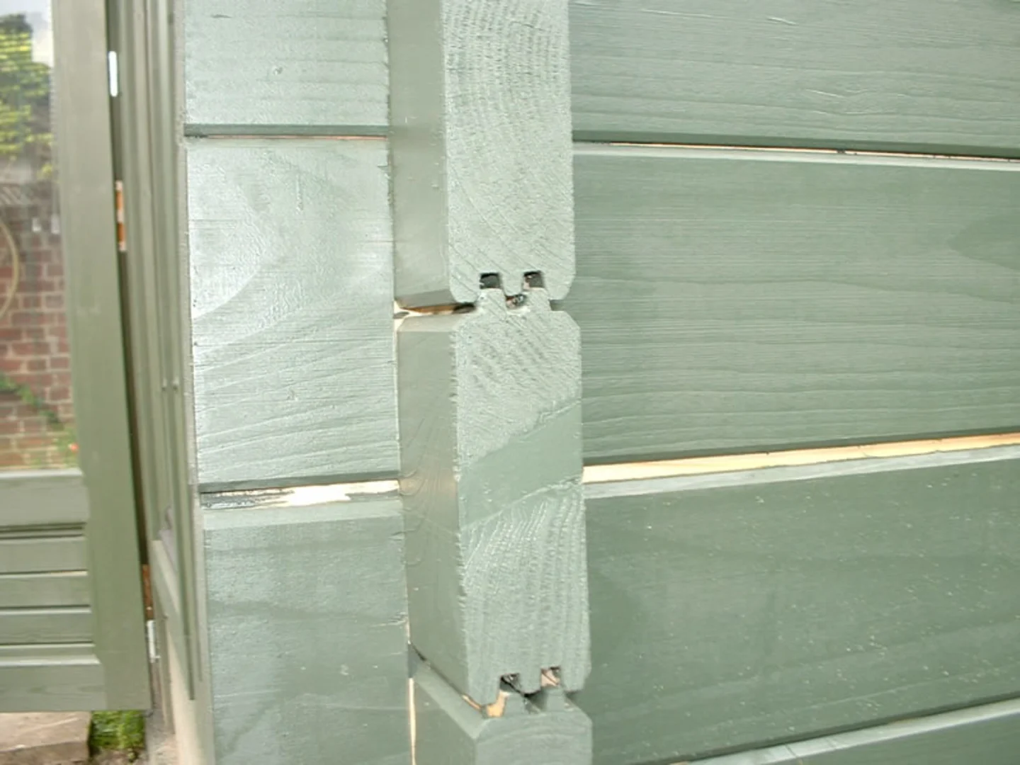 Gaps appearing at log cabin