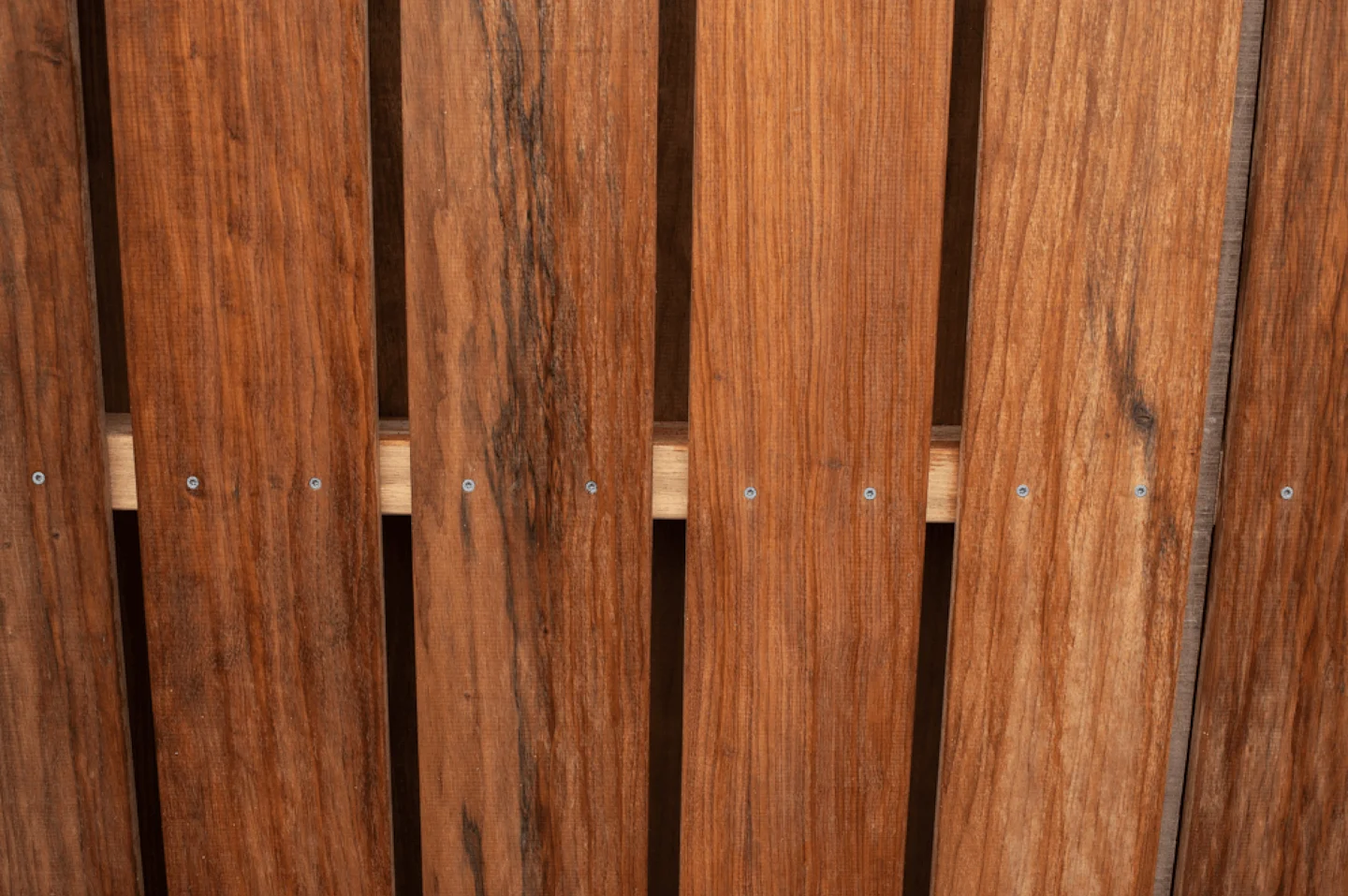 Schutting planken closeup