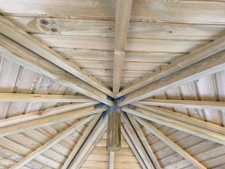 prieel dak hout 