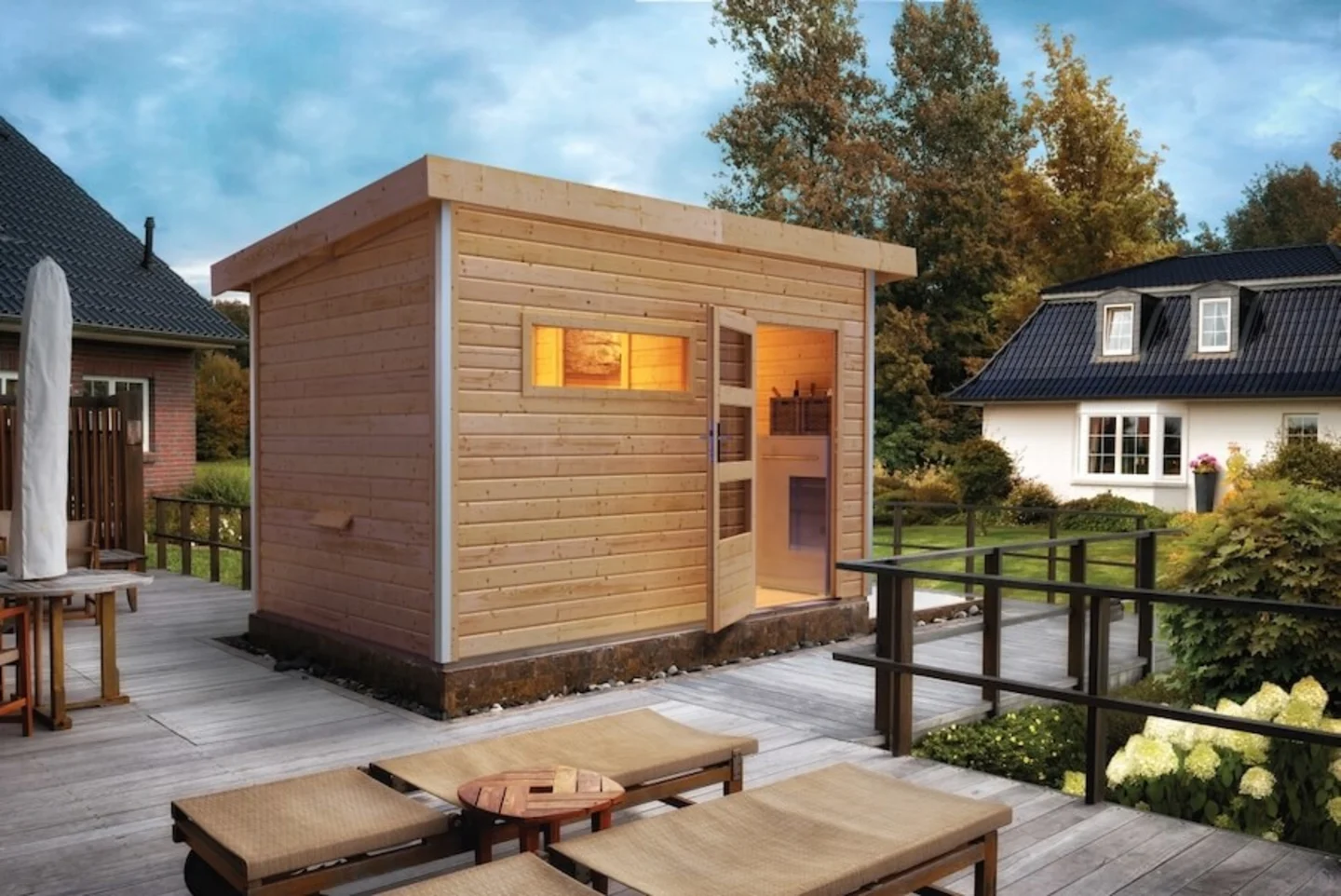 sauna huisje hout