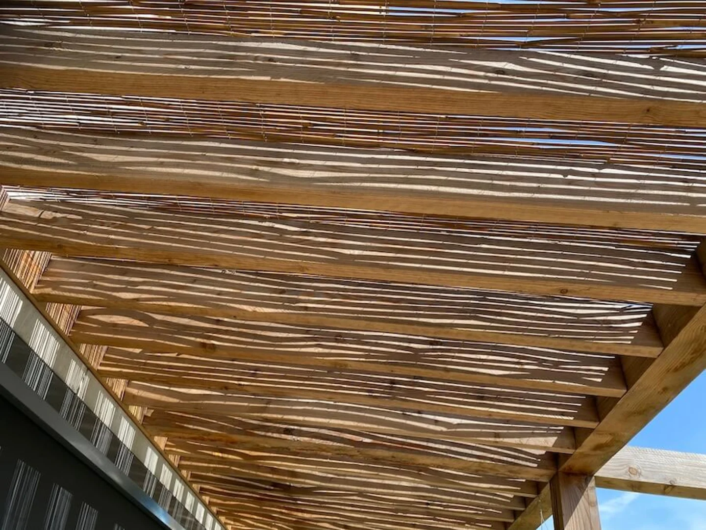 Bamboo pergola roof