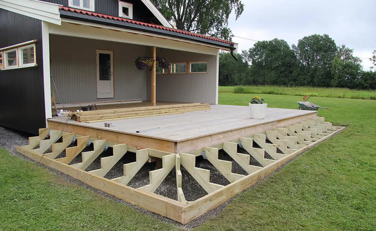tuintrap balken veranda