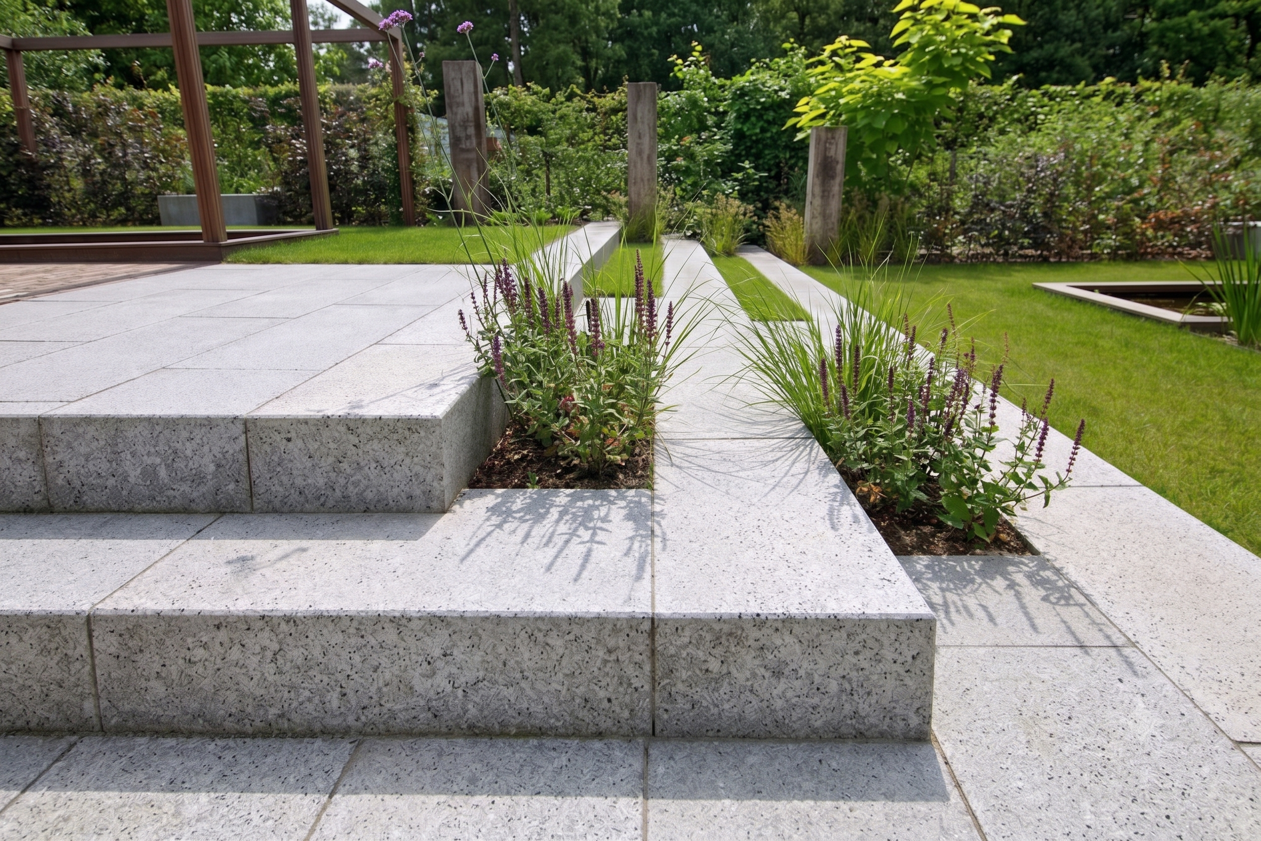 betonnen traptreden sfeer 