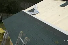 roofing and insulation  of a log cabin