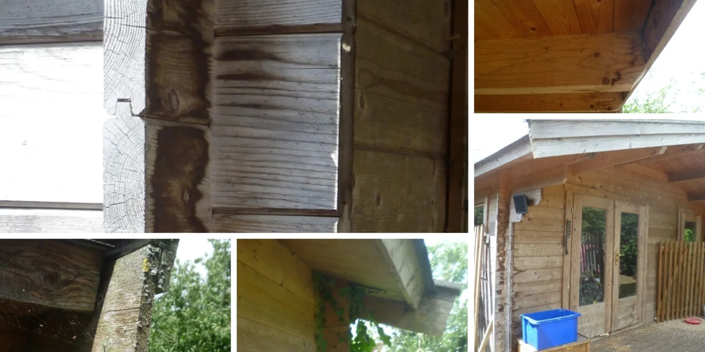 untreated log cabin examples