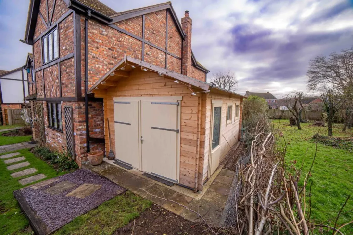 Finished Log Garage Geir Workshop