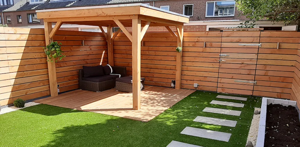 tuinontwerp lariks douglas overkapping