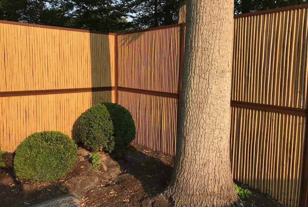 Bamboe cortenstaal tuinscherm