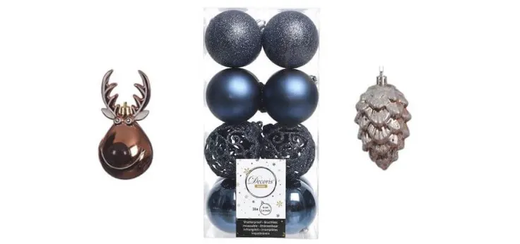 Plastieken kerstballen luxe blauw kerstversiering