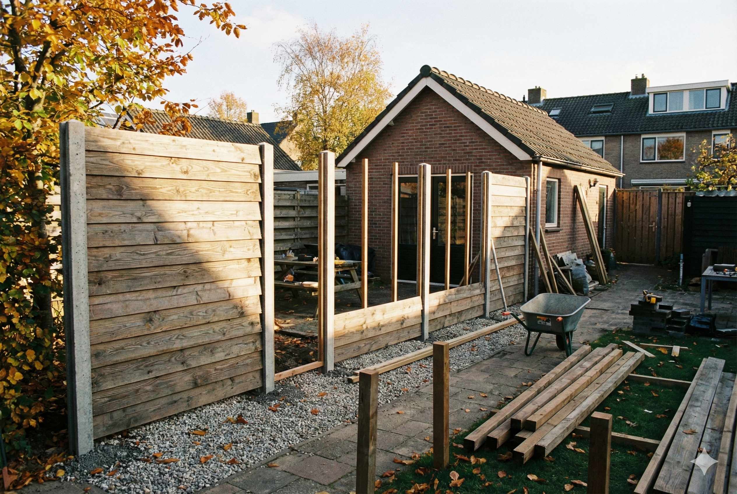 Gemini Generated Image schutting aanbouw