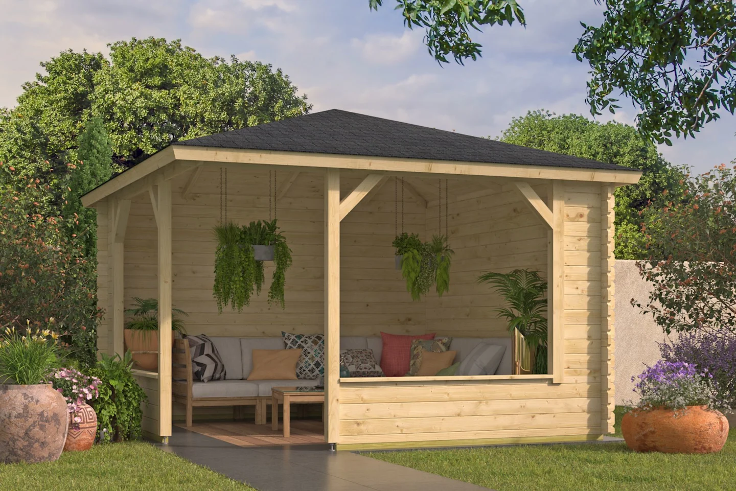 mitch log cabin gazebo