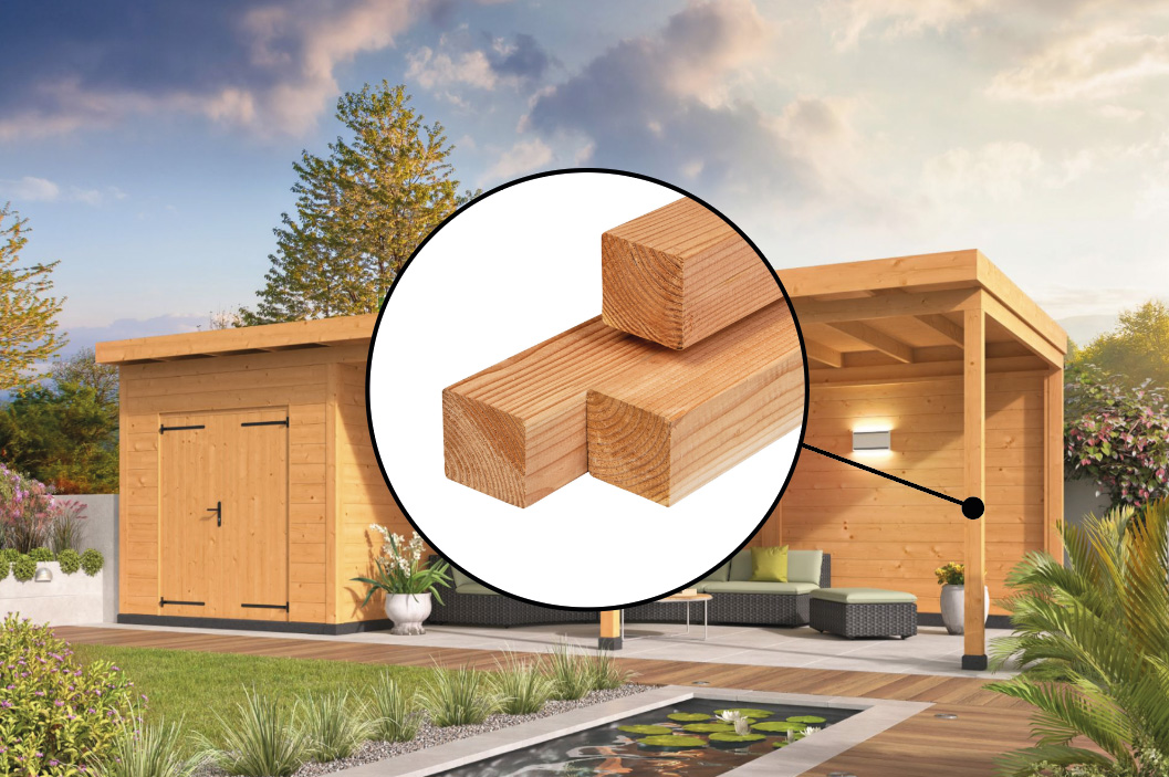 Palen voor overkapping