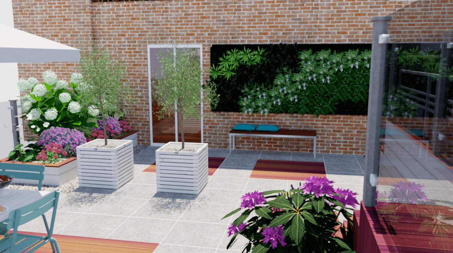 Tuinontwerp Onderhoudsarm Dakterras