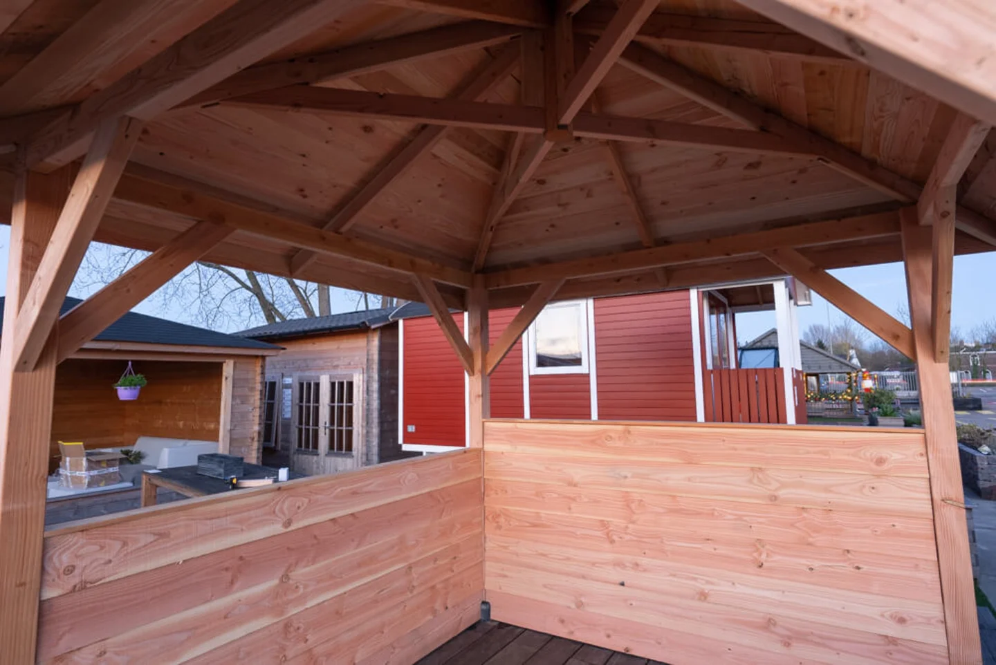 Houten prieeltje voor in de tuin Lariks Douglas