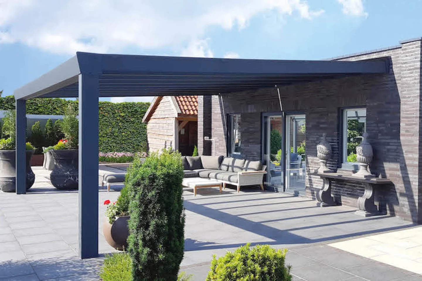 superior edition aluminium veranda antraciet overkapping
