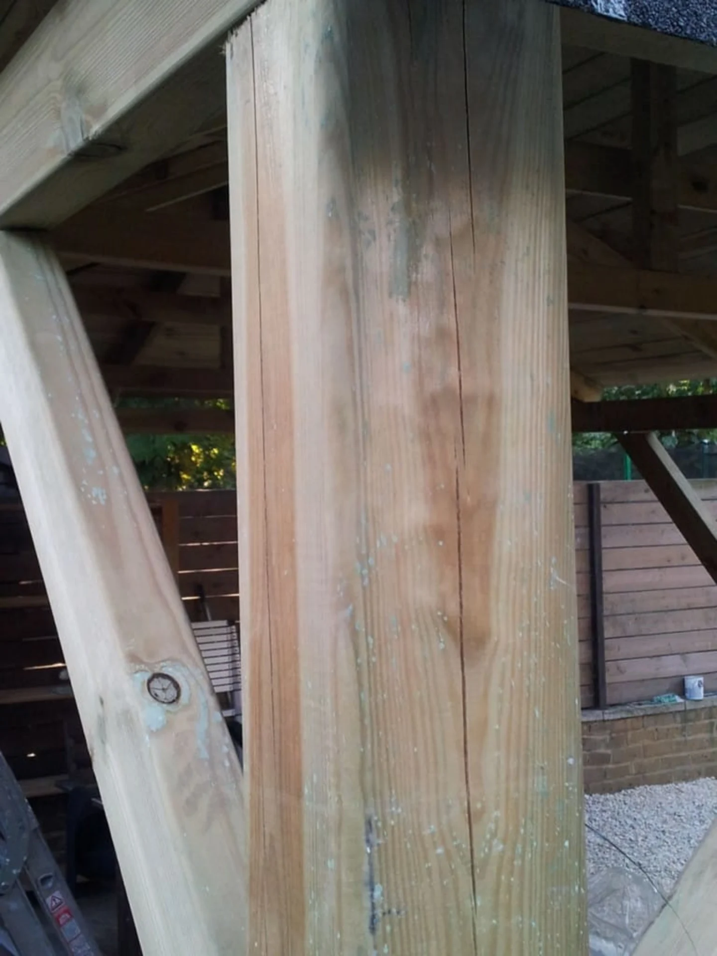 Gazebo post crack