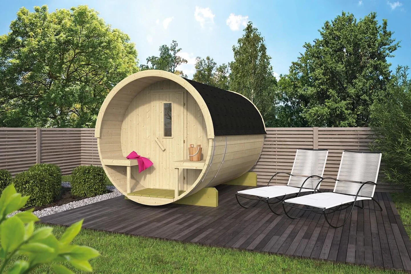 Barrel sauna
