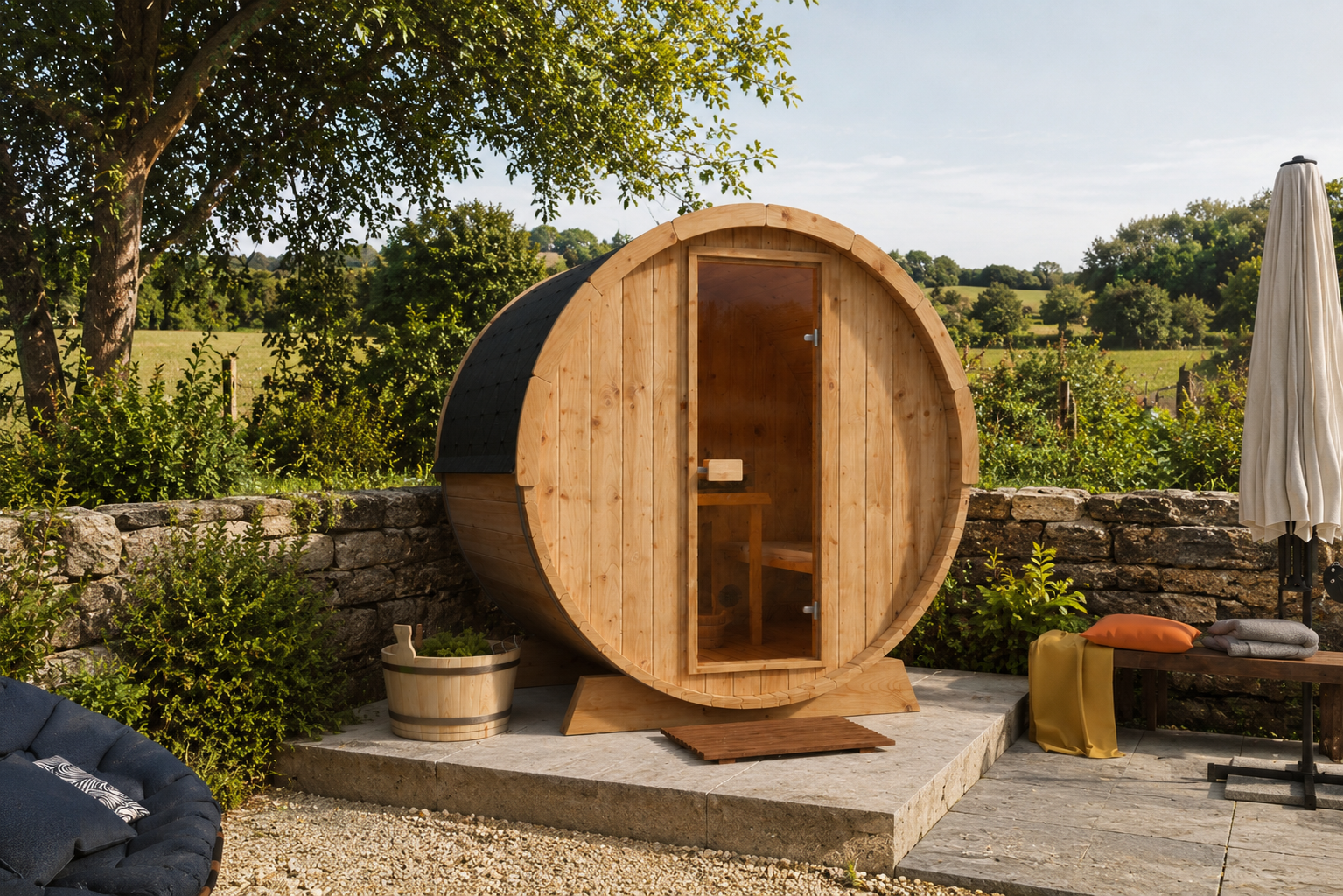 Barrel sauna