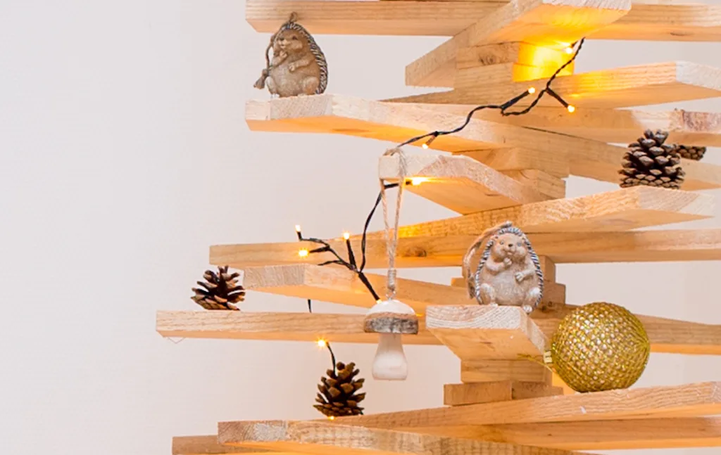 houten kerstboom blank