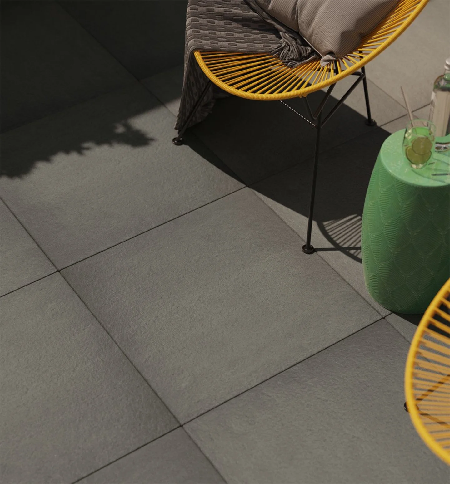 Terrastegel Fuego 60x60x4 cm Nero met coating