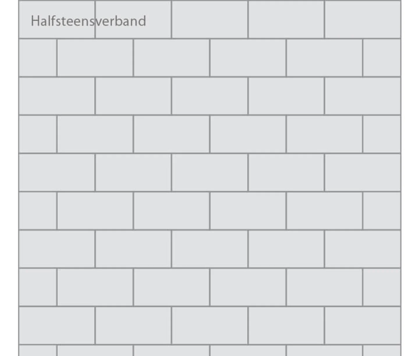 halfsteensverband legverband