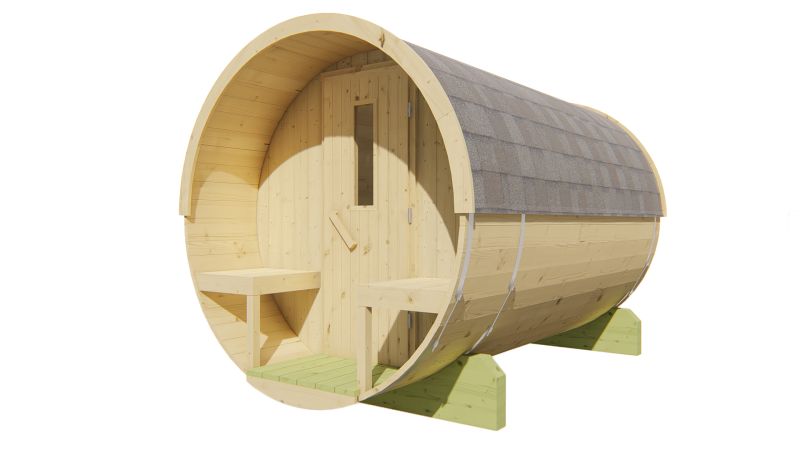 Saunabarrel onbehandeld hout