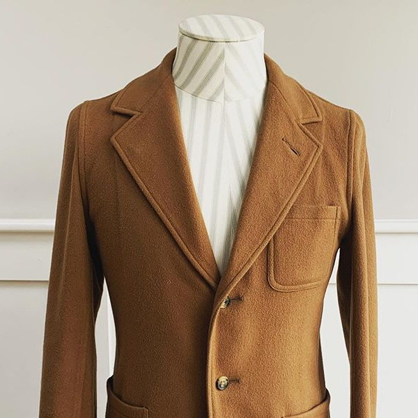 unstructured camel hair jacket
