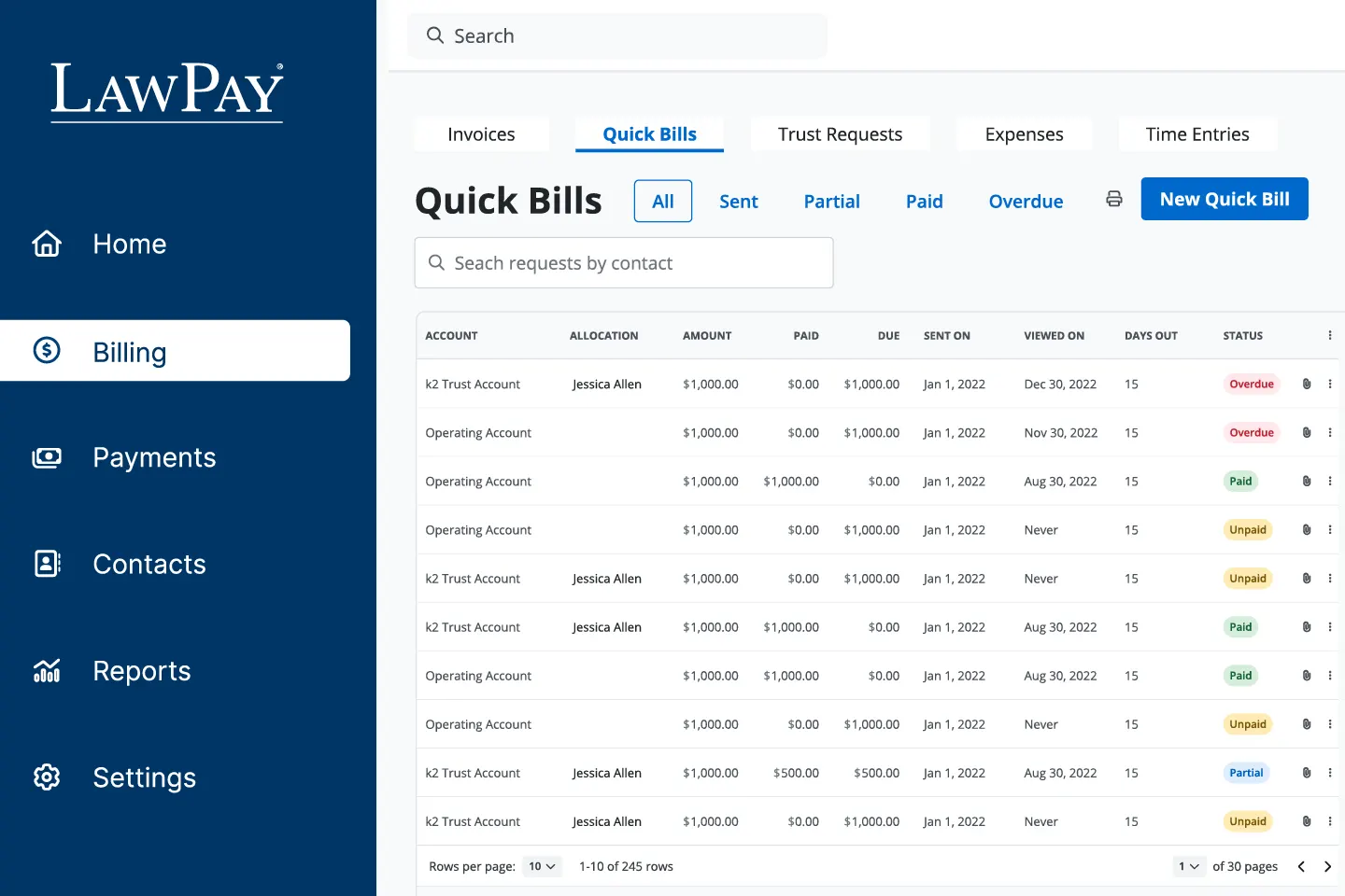 Introducing the Enhanced Quick Bill Feature | LawPay