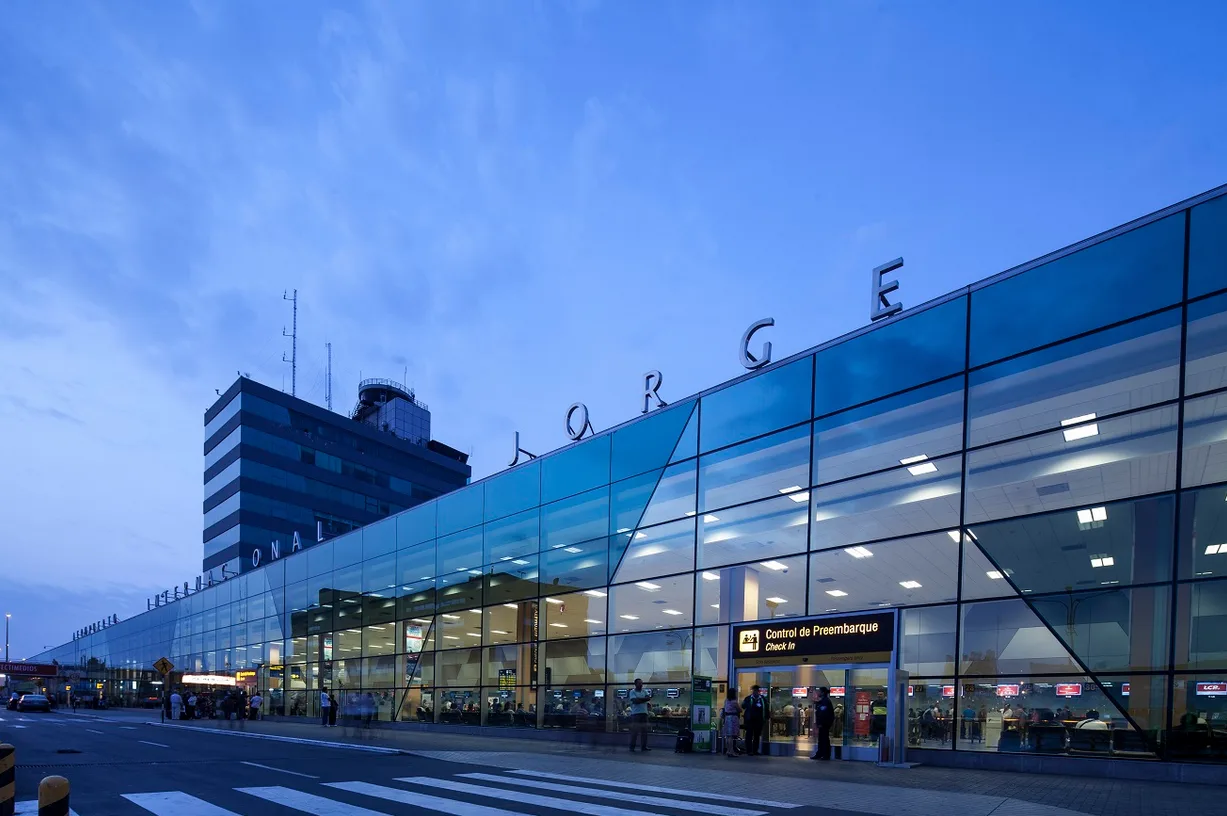 Interior view of Lima Airport terminal.