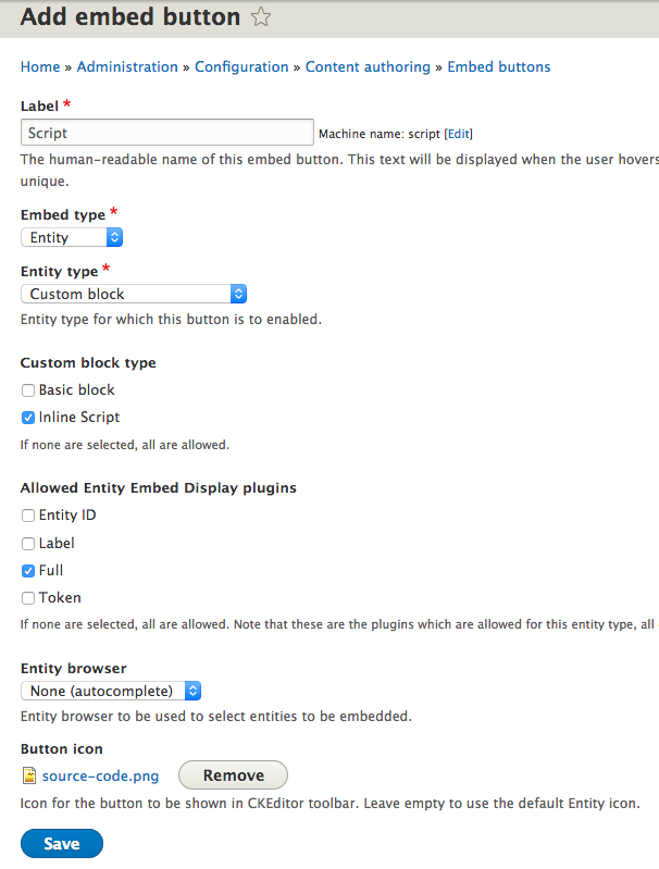 Embed Button