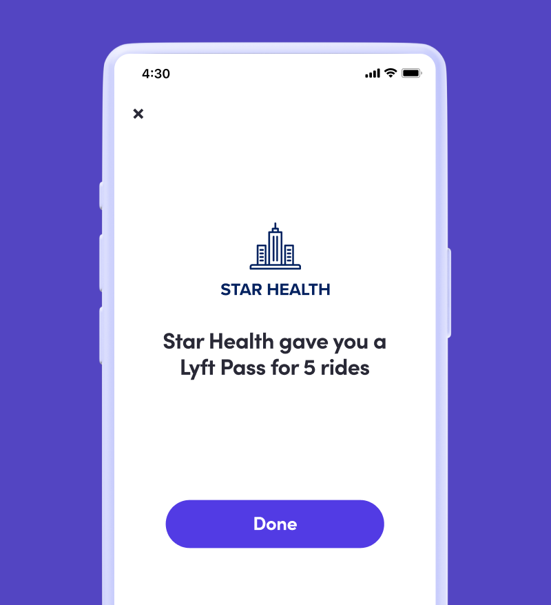 LyftPass confirming details in app
