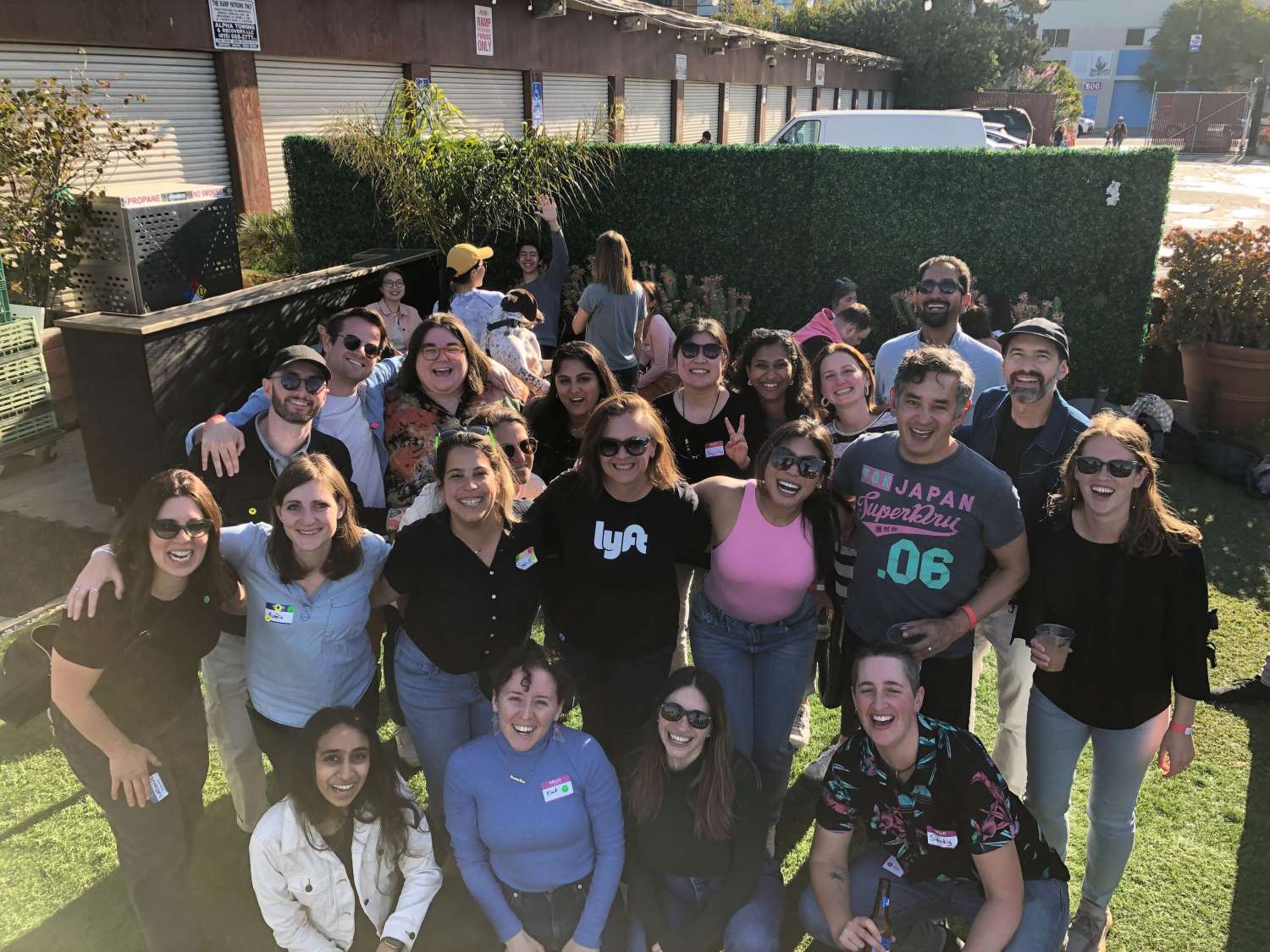  Kat and members of Lyft’s UXR team pose for a photo during a team offsite.