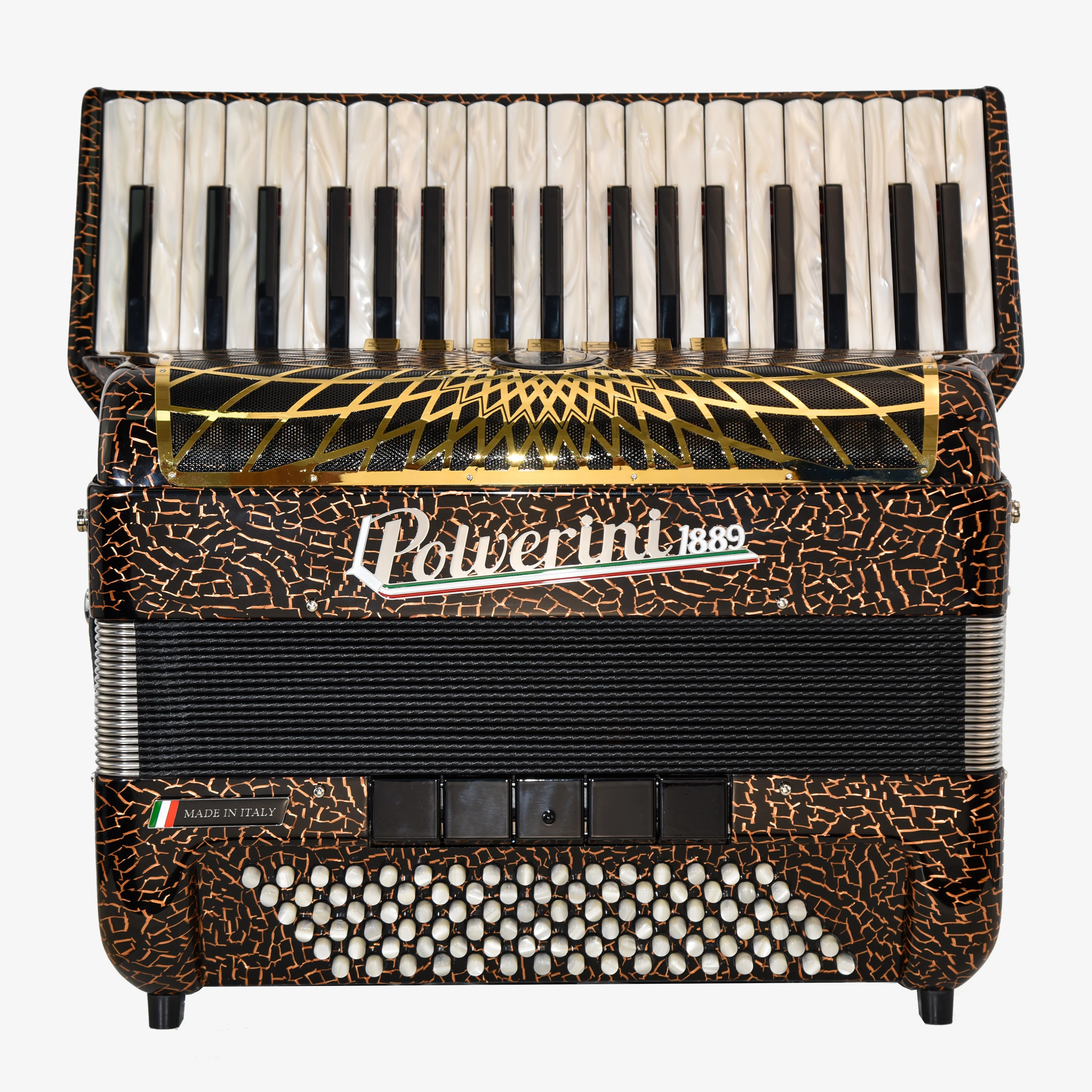 Mini 96S accordion leopard - front view